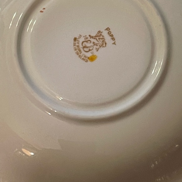 VINTAGE RARE FOLEY PINK PEACH WITH FLORAL ACCENT TEA CUP & SAUCER SET - Picture 7 of 7